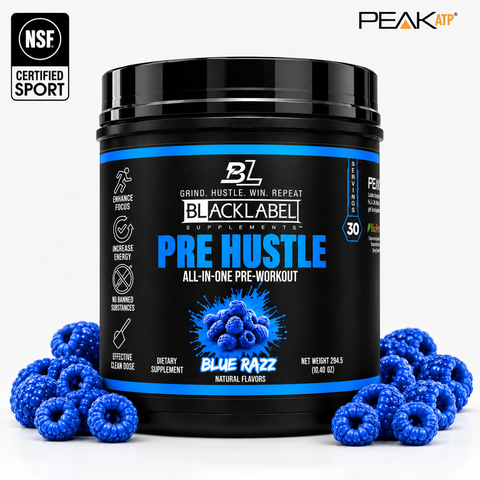 Pre Hustle V3 Performance Boosting Pre-Workout Supplement BLACKLABEL