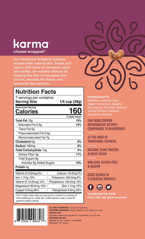 Cinnamon Wrapped Key Attribute Cashews Karma