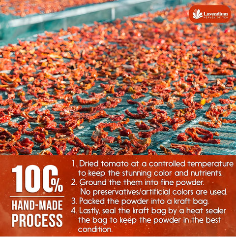 Premium Tomato Powder – 100% Pure Dehydrated Tomato – Non-GMO, Vegan, Gluten-Free, No Additives – Rich Color & Flavor – Great for Cooking, Seasoning, Sauces & More