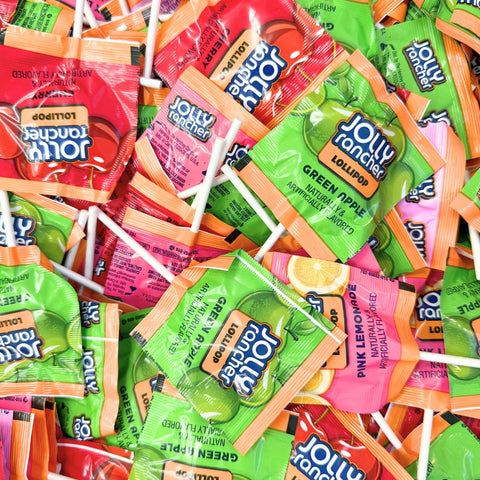 Jolly Rancher Bold Fruity Assorted Flat Lollipops Bulk Value Bag