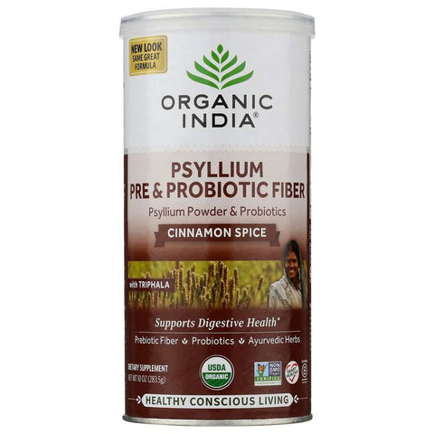 Psyllium Pre Probiotic Cinnamon Spice 10 oz Supplement ORGANIC INDIA