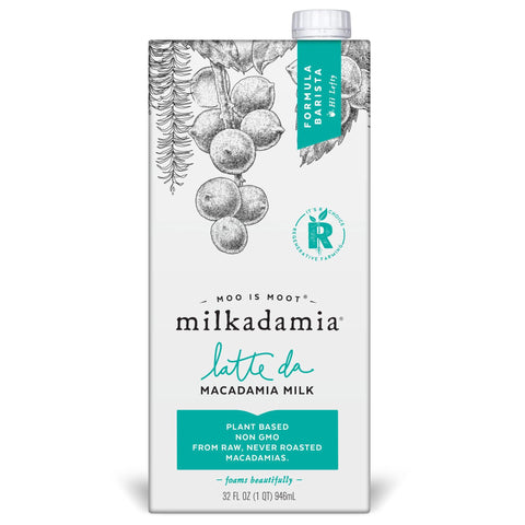 Unsweetened Macadamia Milk Latte Da Barista 32OZ Milkadamia