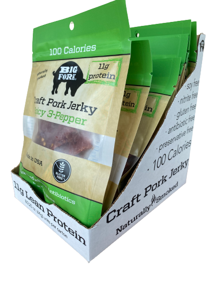 Craft Pork Jerky 1 Case 8 x 2.25 oz. Packs Big Fork Brands