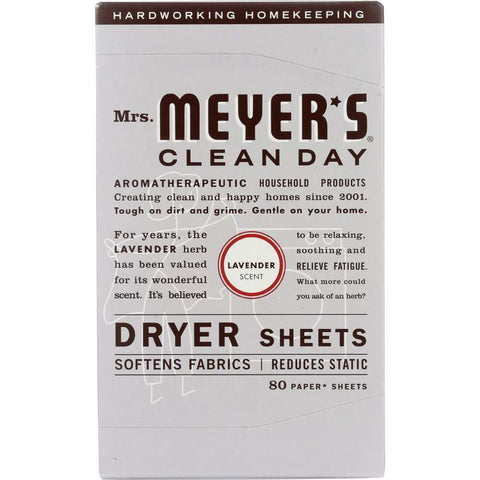 Lavender Eco-Friendly Dryer Sheets 80 pcs Mrs. Meyer’s Clean Day