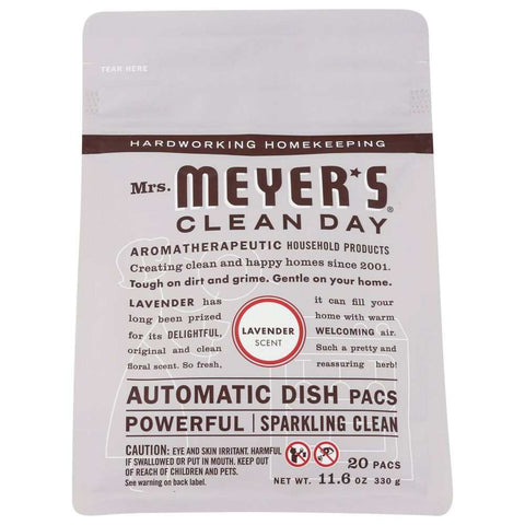 Lavender Eco-Friendly Automatic Dish Packs 12.7oz Mrs. Meyer's Clean Day
