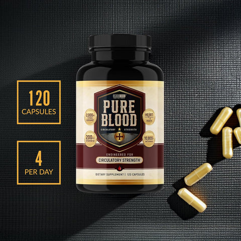 PureBlood Vitamin K2 MK-7 Citrus Bergamot Nattokinase Heart Health Supplement CleanForm Nutrition