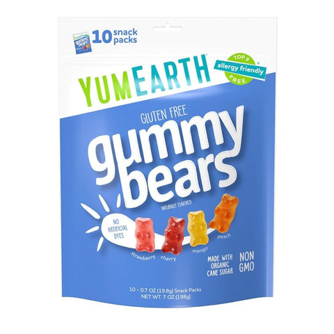 Gummy Bears Organic Fruit Flavors Snack Packs YUMEARTH ORGANICS