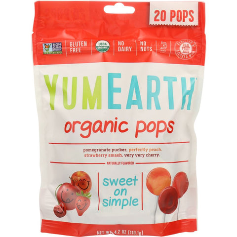 Organic Assorted Pops 20 Pops 4.2 oz YumEarth Organics