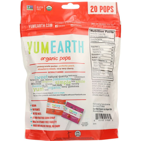 Organic Assorted Pops 20 Pops 4.2 oz YumEarth Organics