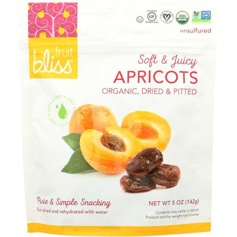 Organic Turkish Apricots Non-GMO Fruit Snack 5 oz Fruit Bliss USDA Organic