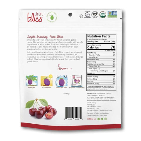 Organic Tart Cherries 4 oz Fruit Bliss