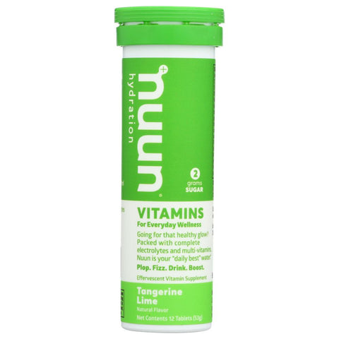 Drink Tab Tangerine Lime Electrolyte Vitamins 12 Tablets NUUN
