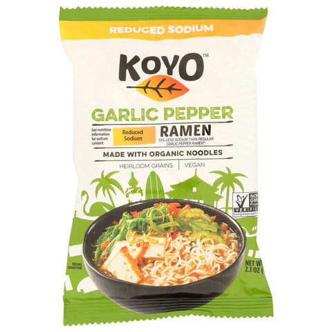 Reduced Sodium Garlic Pepper Soup Ramen 2 oz KOYO