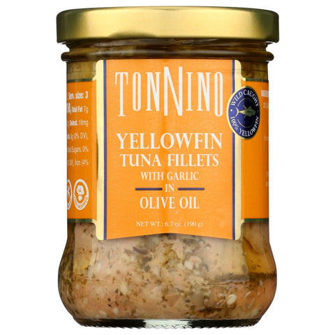 Tuna Fillets with Garlic in Olive Oil 6.7 oz TONNINO