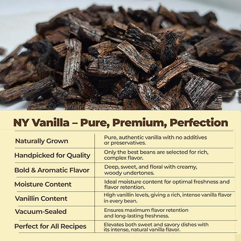 Premium Vanilla Cuts Grade B Whole Vanilla Beans 1 lb