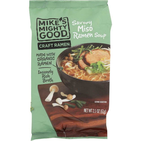 Soup Ramen Miso Savory 2.1 oz Mikes Mighty Good