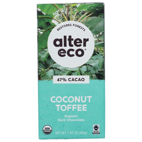 Organic Chocolate Dark Coconut Toffee 2.82 oz ALTER ECO