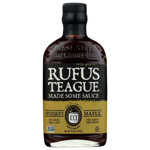 Whiskey Maple Bbq Sauce 16 oz RUFUS TEAGUE