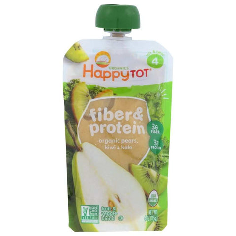 Fiber & Protein Pears Kiwi Kale Baby Food Pouch HAPPY BABY 4 oz