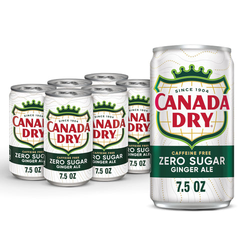 Diet Canada Dry Ginger Ale Soda  7.5 Fl Oz Cans  6 Pack