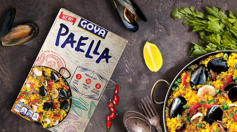 Goya Paella Valenciana Yellow Rice & Seafood Dinner 19 Oz (Pack Of 4) By Goya