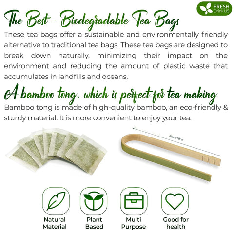 Premium Tulsi Moringa Lemongrass  Tea Bags, 100% Natural & Pure from Tulsi Holy Basil Leaves, Moringa & Lemongrass.