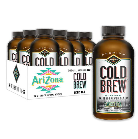 Arizona Cold Brew Sweet Tea - Premium Cold Brew Iced Tea With Cane Sugar (Pack Of 12)