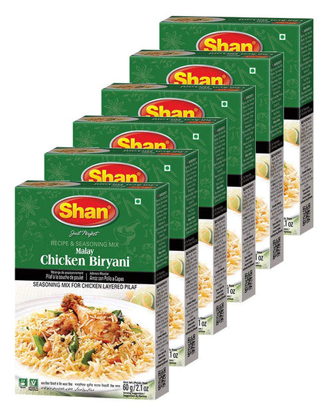 Shan Malay Chicken Biryani Seasoning Mix (60G) - Authentic Indian Biryani Flavor, Premium Spice Blend For Chicken Layered Pilaf,