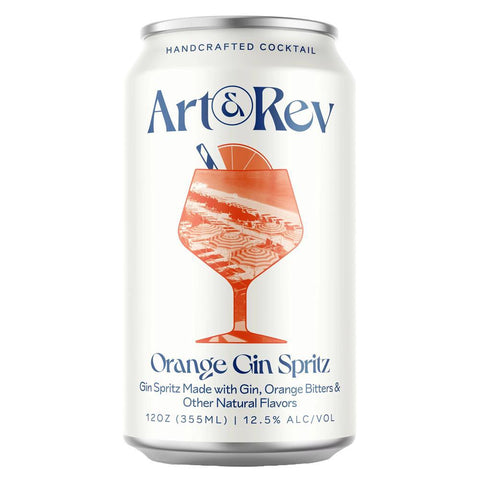Orange Gin Spritz Balanced Cocktail 12OZ Art & Rev Distillery