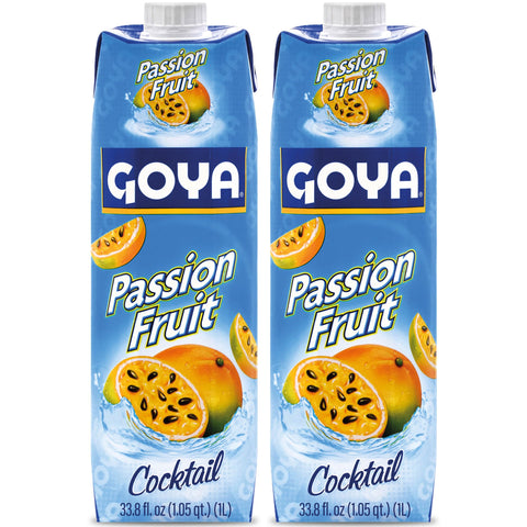 Goya Passion Fruit Cocktail, 33.8 oz, Pack of 2, 16.9 Fl Oz Each