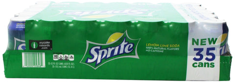 Sprite Lemon Lime Soda Cans, 12 Ounce (Pack Of 35)