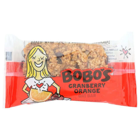 All Natural Cranberry Orange Oat Bars 3oz Healthy Snacking BOBO'S
