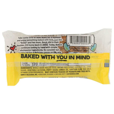 Lemon Poppyseed Key Attribute Oat Bar BOBO'S