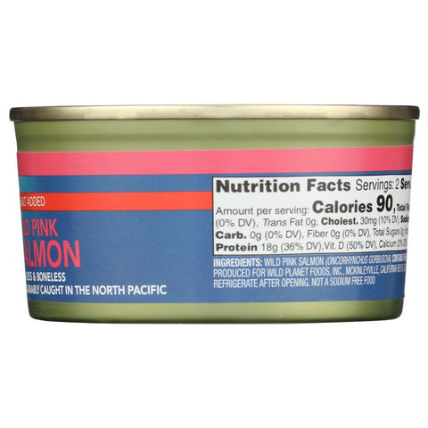 Alaska Pink Salmon No Salt Wild Planet 6 oz