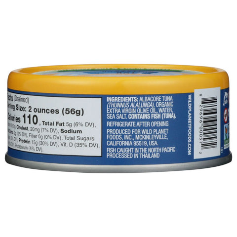 Albacore Solid Wild Tuna In Extra Virgin Olive Oil 5 oz Wild Planet