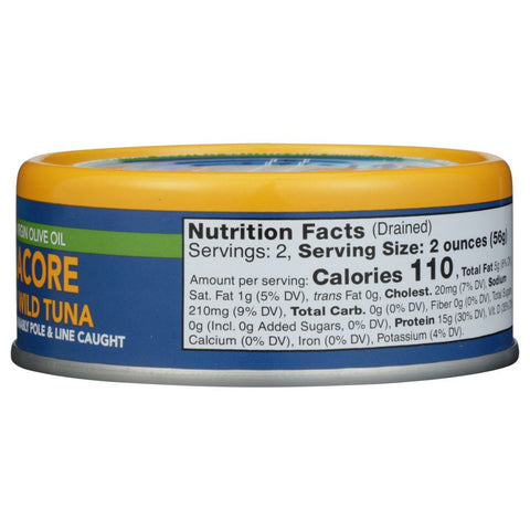 Albacore Solid Wild Tuna In Extra Virgin Olive Oil 5 oz Wild Planet