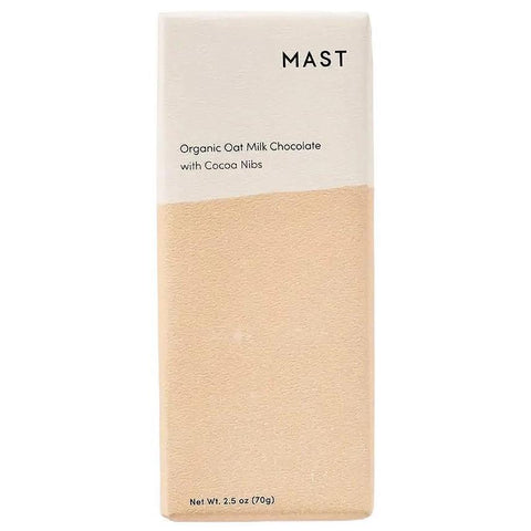 Organic Oat Milk Chocolate w Cocoa Nibs 2.5OZ Mast