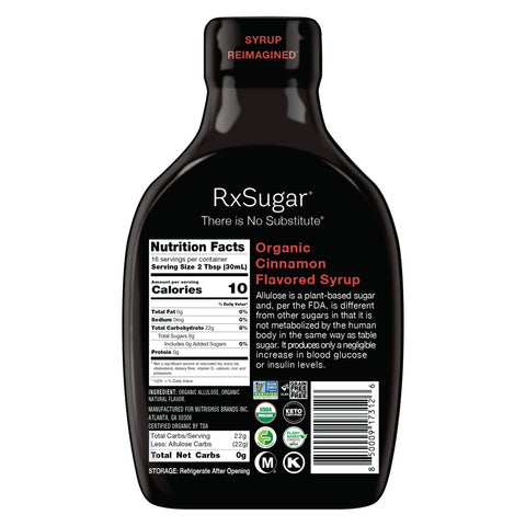 RxSugar Organic Cinnamon Syrup