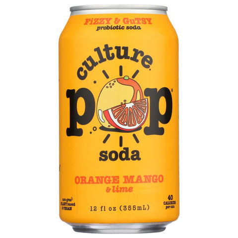 Orange Mango Chili Lime Probiotic Soda 12 fl oz CULTURE POP