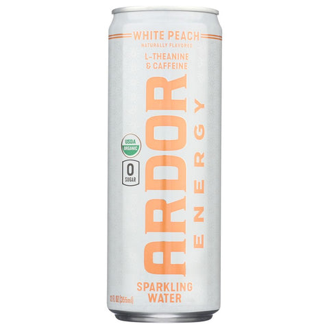 Water Sprkl White Peach Organic Beverage 12 fl oz Ardor Organic Inc