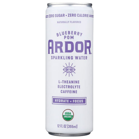 Blueberry Pom Sparkling Water Berry Flavor Beverage ARDOR ORGANIC INC