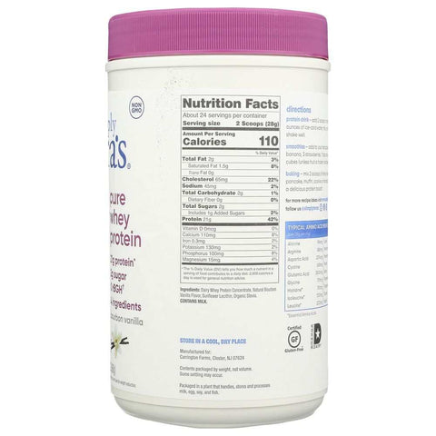 Bourbon Vanilla RBGH Free Whey Protein Powder 24 oz TERA'S WHEY