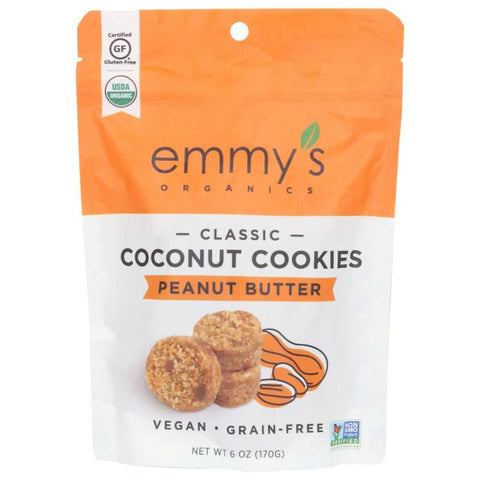 Coconut Cookies Real Peanut Butter Soft & Chewy 6oz EMMYS ORGANICS