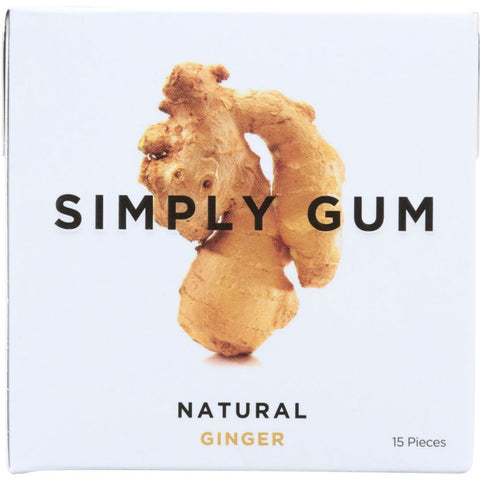 Natural Ginger Zest Gum 15 pc SIMPLY