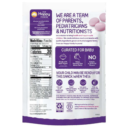 Organic Yogis Mixed Berry Yogurt and Fruit Snacks 1 oz HAPPY BABY