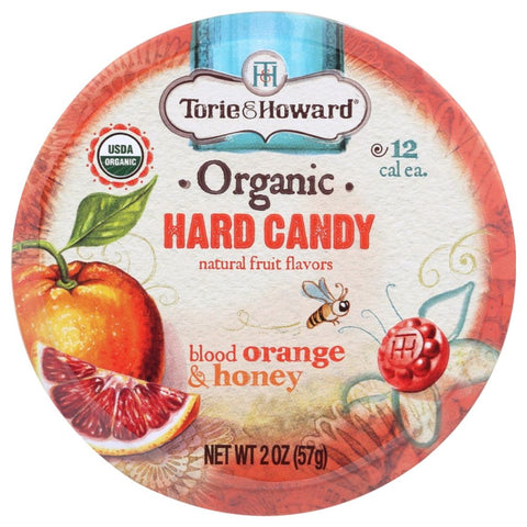 Candy Tin Blood Orange & Honey Organic Hard Candy TORIE & HOWARD