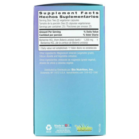 Advanced Berberine 1200 Vegetarian Capsules Dietary Supplement Bio Nutrition