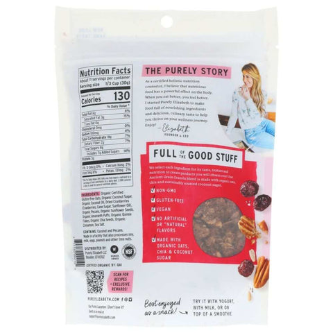 Cranberry Pecan Ancient Grain Granola Gluten Free 12 oz PURELY ELIZABETH