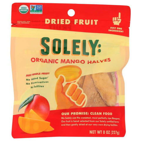 Organic Dried Mango Halves Healthy Snack 8oz SOLELY