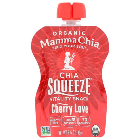 Organic Cherry Beet Chia Squeeze Snack 3.5 oz MAMMA CHIA
